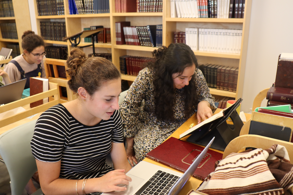 Yeshiva students enjoying Morning Seder